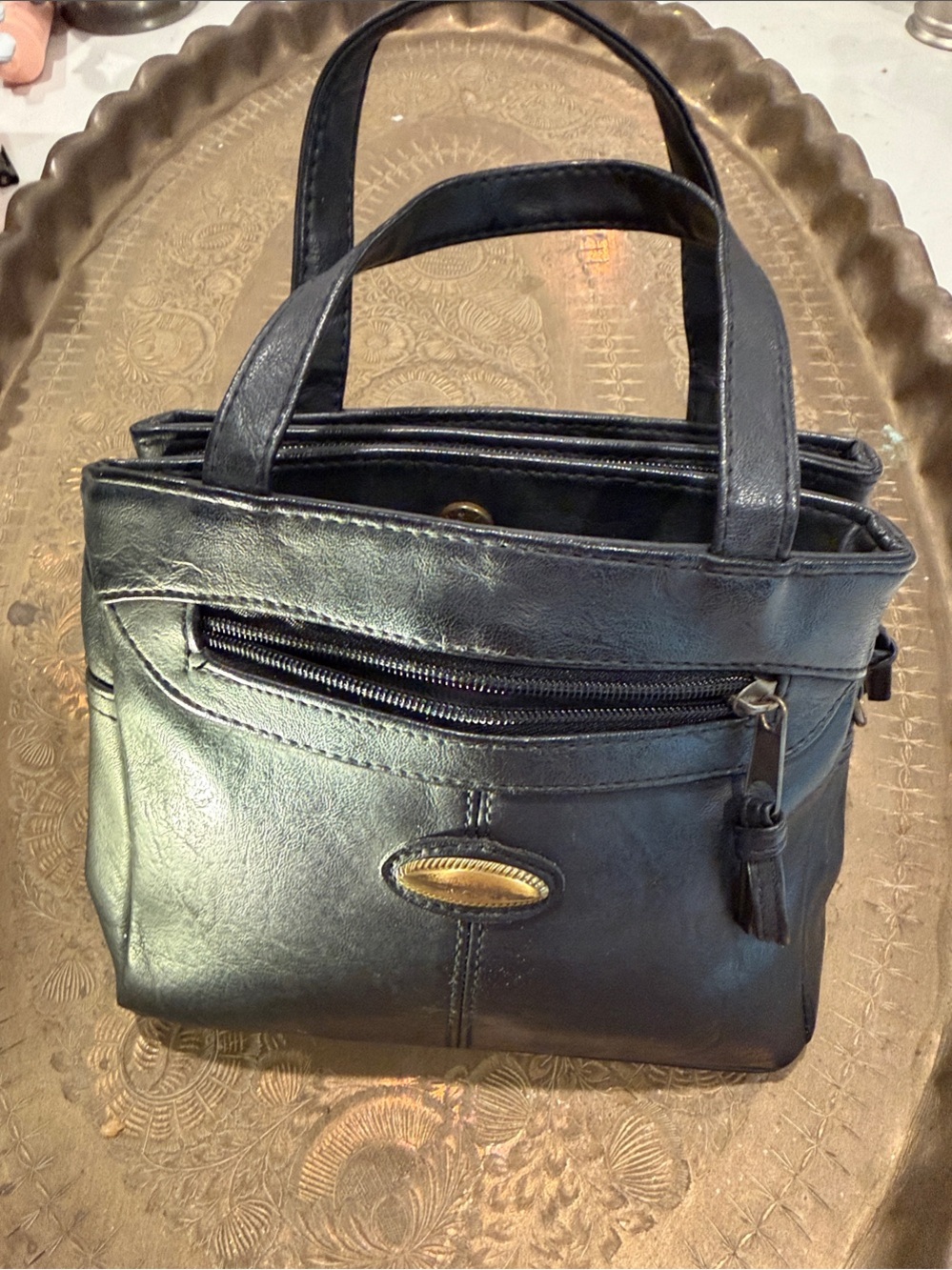 Vintage “grandma bag “ small black handbag